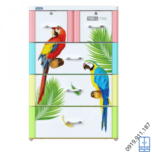 Tủ nhựa Tabi L 4 tầng Đa sắc kéc