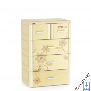 Tủ nhựa Tabi L 4 tầng - Kem