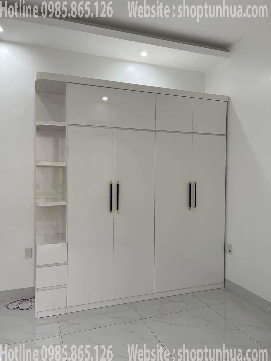 shop tủ nhựa tủ 4 cánh liền kệ trang trí