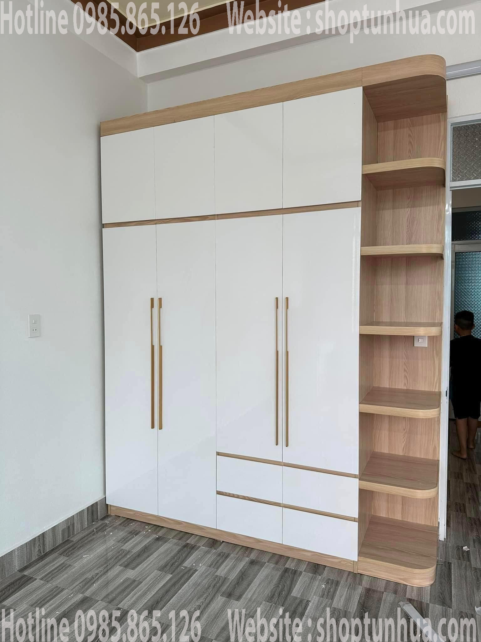 shop tủ nhựa tủ 4 cánh liền kệt rang trí