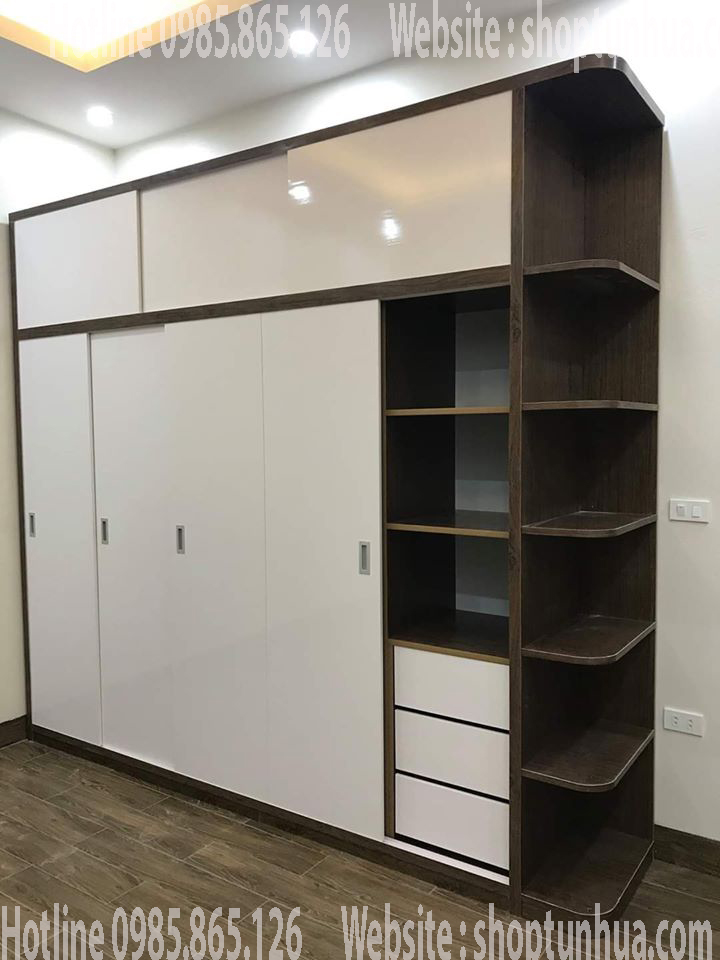 shop tủ nhựa tủ cánh lùa liền kệ trang tri
