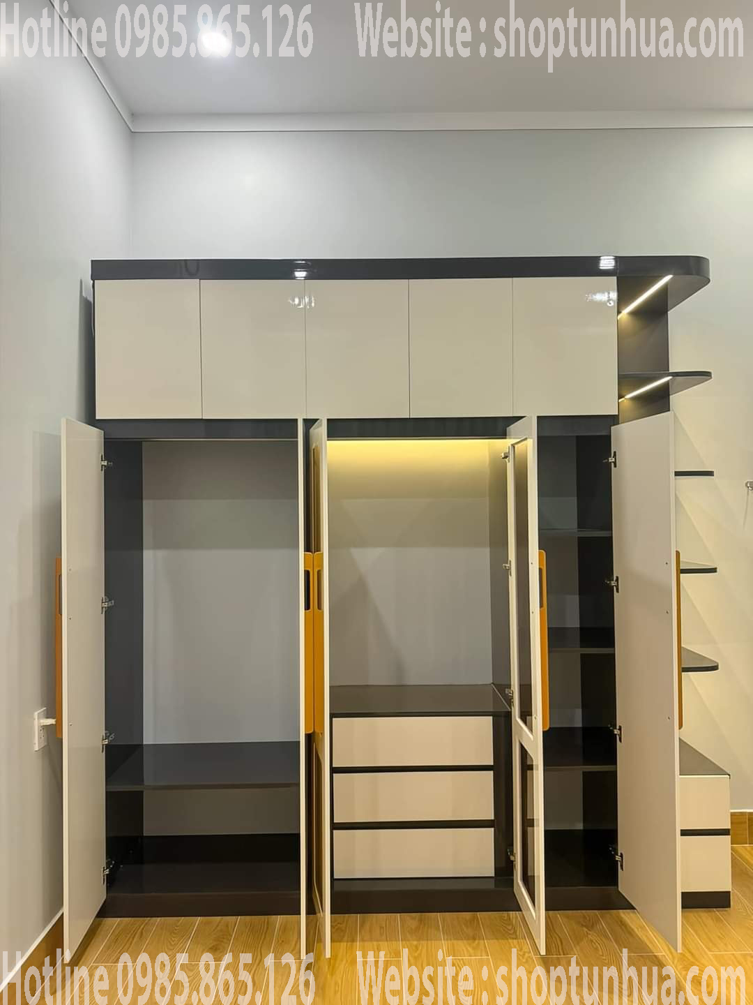 shop tủ nhựa tủ quần áo phối kính bằng nhựa
