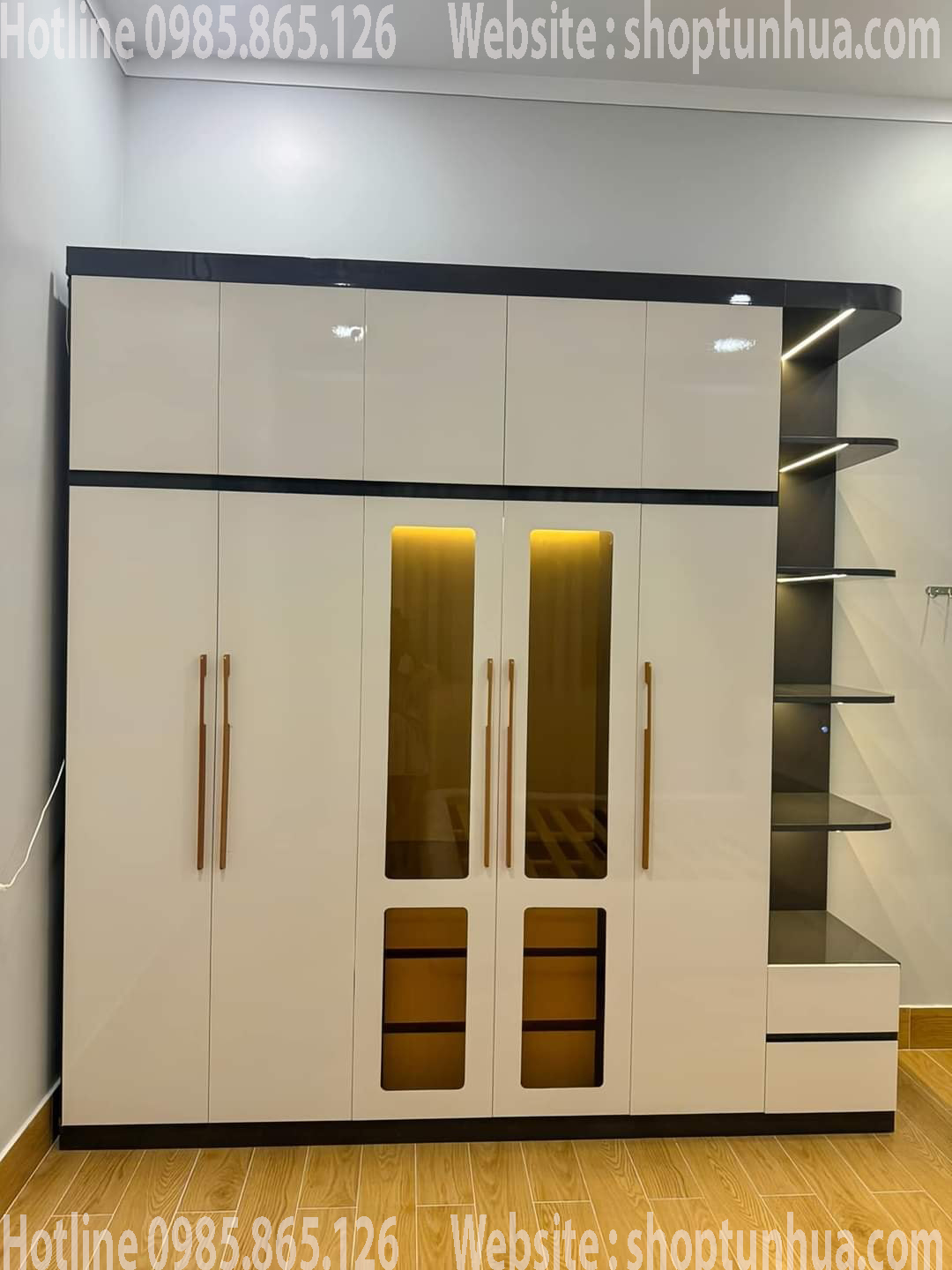 shop tủ nhựa tủ quần áo phối kính