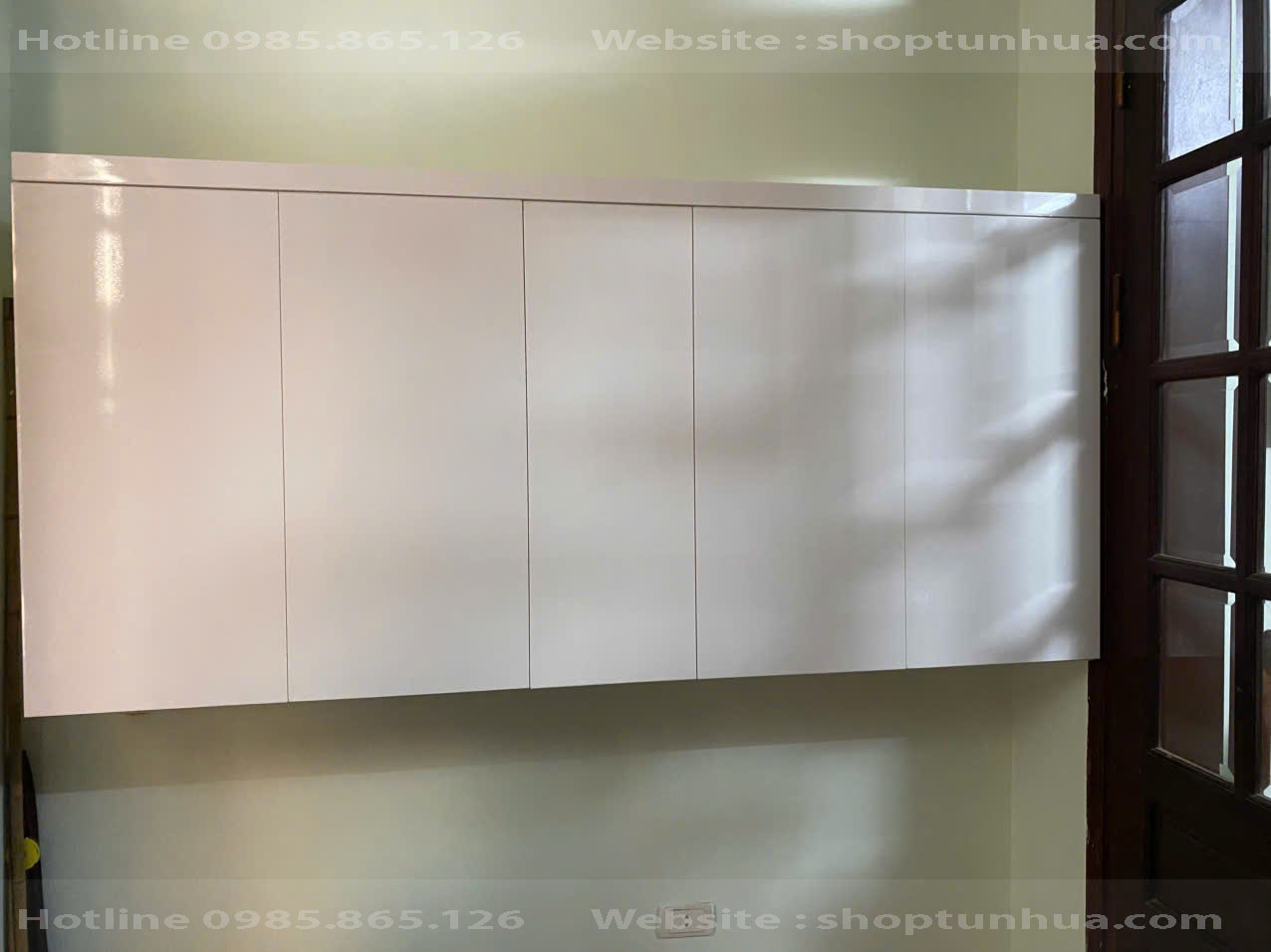 shoptunhua-tủ giày treo tường trắng